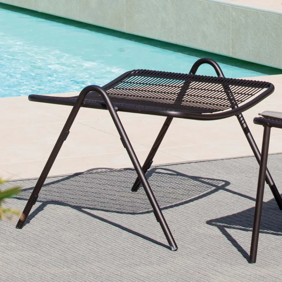 Poggiapiedi da Giardino con Struttura in Acciaio Zincato Made in Italy - Elvia  Viadurini