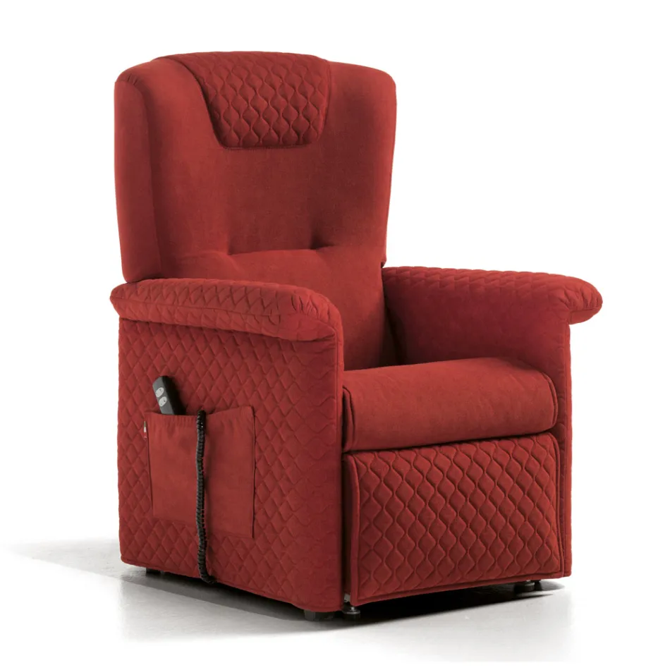 Poltrona Alzapersona con 2 Motori e Funzioni Lift/Relax/Bed Made in Italy - Giorgia Viadurini