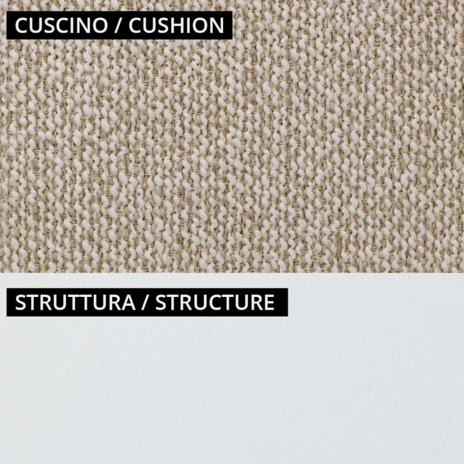 Poltrona Bassa da Esterno con Seduta Imbottita Made in Italy - Fioriera Viadurini