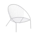 Poltrona Bassa da Giardino Impilabile in Acciaio Made in Italy – Sansa Viadurini