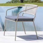 Poltrona Bassa per il Giardino con Cuscino Incluso Made in Italy - Prato Viadurini