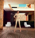Poltrona da esterno di design Faz Vondom,polipropilene e policarbonato, 4 pezzi