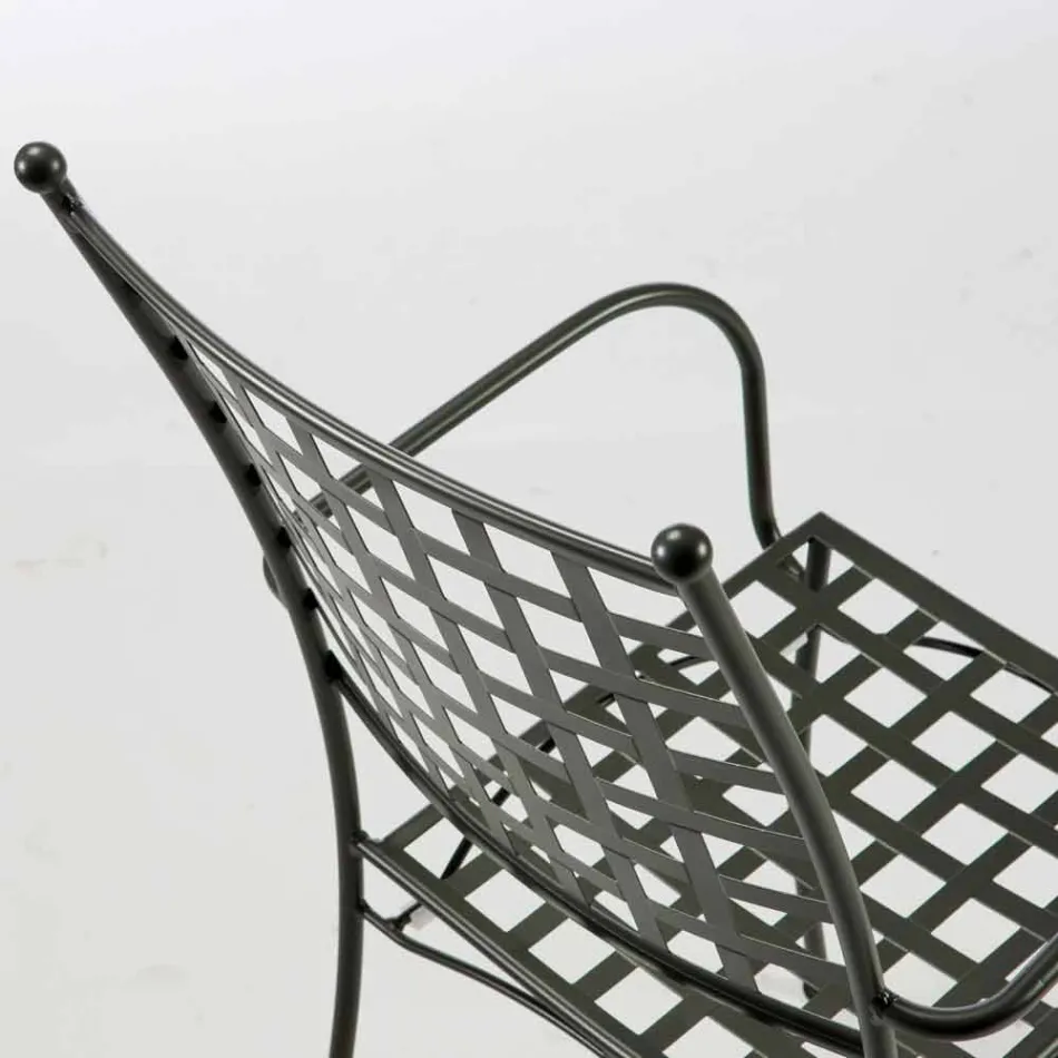 Poltrona da Esterno Impilabile in Metallo Made in Italy, 4 Pezzi - Pira Viadurini