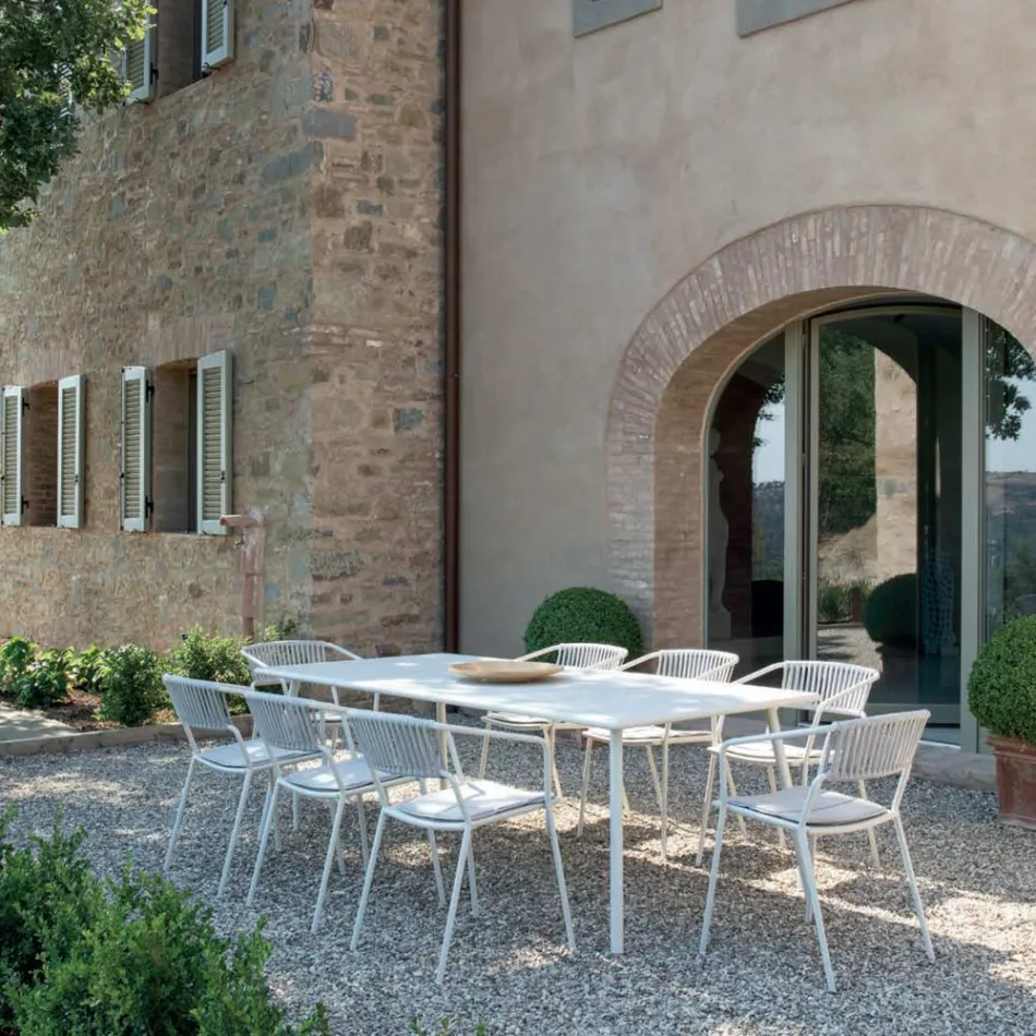 Poltrona da Esterno in Acciaio Zincato Impilabile Made in Italy 2 Pezzi - Vesna Viadurini