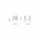 Poltrona da Esterno Moderna in Metallo Verniciato e Tessuto Made in Italy - Olma Viadurini