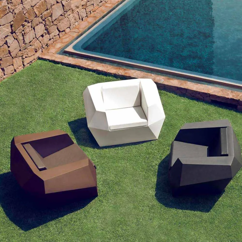 Poltrona da giardino Faz by Vondom design moderno in polietilene Viadurini