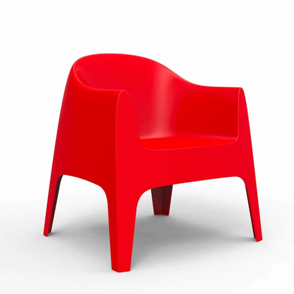 Poltrona da giardino impilabile Solid by Vondom, in polipropilene Viadurini