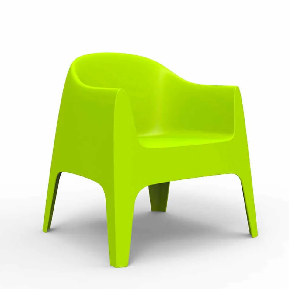 Poltrona da giardino impilabile Solid by Vondom, in polipropilene Viadurini