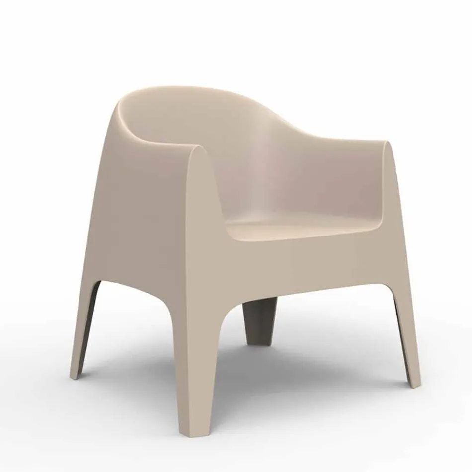 Poltrona da giardino impilabile Solid by Vondom, in polipropilene Viadurini