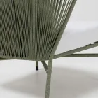 Poltrona da Giardino in Alluminio e Intreccio in Corda - Asteria Viadurini