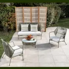 Poltrona da Giardino in Alluminio e Intreccio in Corda - Asteria Viadurini