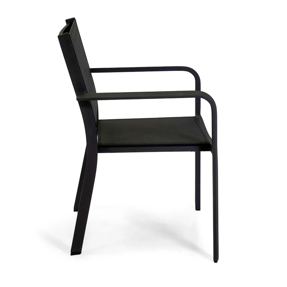 Poltrona da Giardino in Alluminio e Textilene di Diverse Finiture - Quaderno Viadurini