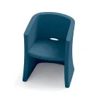 Poltrona da Giardino in Polietilene con Braccioli Made in Italy - Perez Viadurini