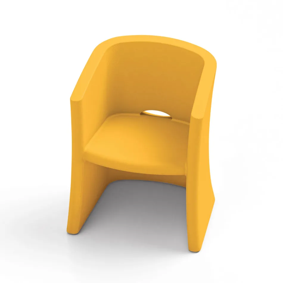 Poltrona da Giardino in Polietilene con Braccioli Made in Italy - Perez Viadurini