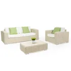 Poltrona da Giardino in Polyrattan Intrecciato a Mano - Yoko Viadurini