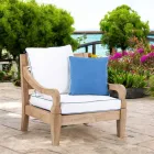 Poltrona da Giardino in Teak Naturale Spazzolato - Artes  Viadurini