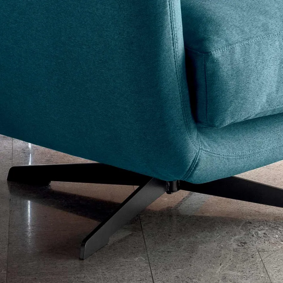 Poltrona da Salotto con Base a Scelta Girevole o Fissa Made in Italy - Ironico Viadurini