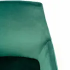 Poltrona da Salotto Moderna in Velluto Verde Petrolio e Metallo Nero – Tonica Viadurini