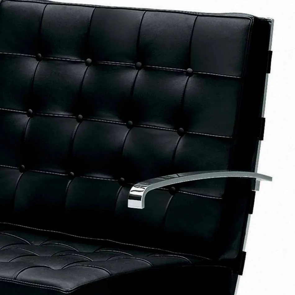 Poltrona da Ufficio in Pelle con Struttura in Acciaio Made in Italy - Speranza Viadurini
