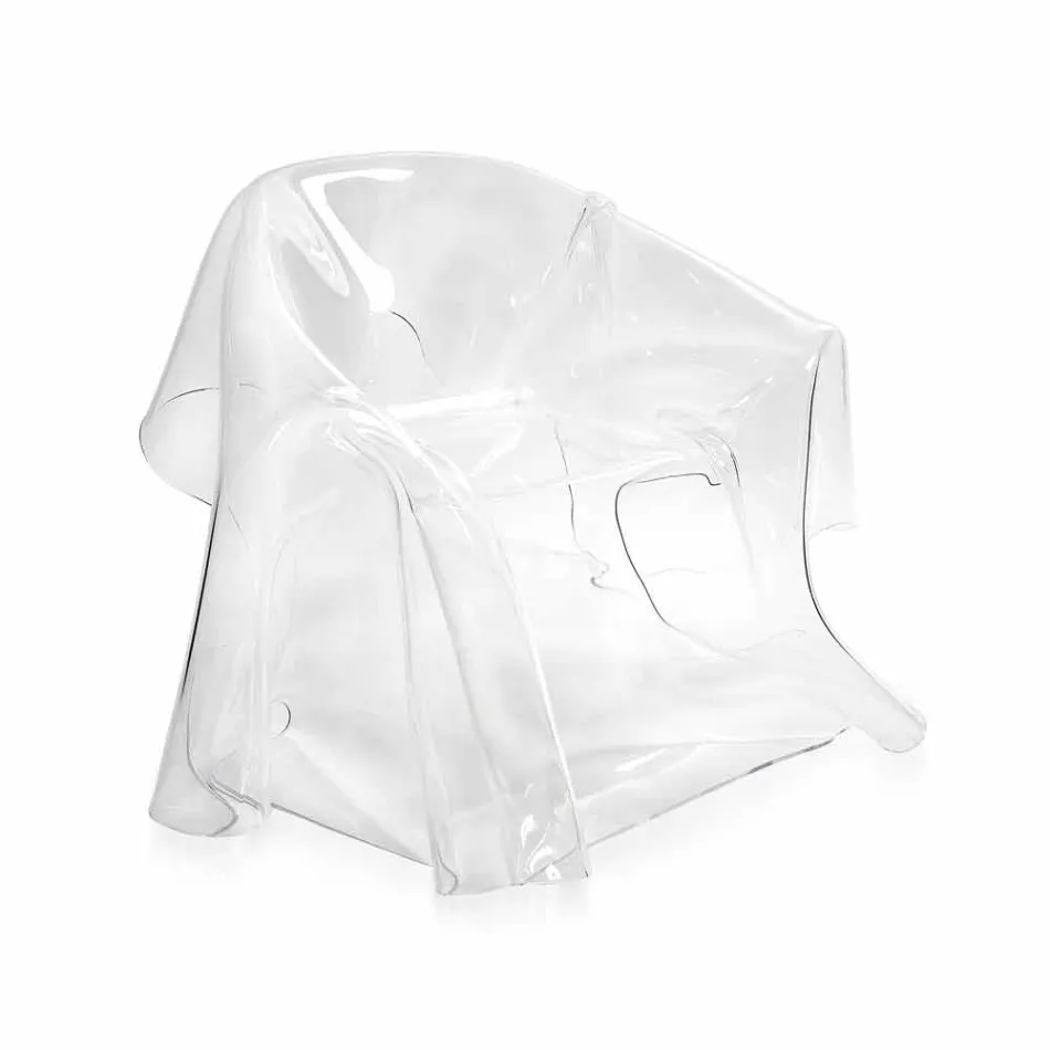 Poltrona design moderno in plexiglass trasparente Paris,made in Italy Viadurini