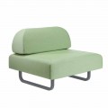 Poltrona di Design da Esterno in Metallo e Tessuto Made in Italy - Selia