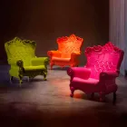Poltrona elegante colorata Slide Queen Of Love polietilene made Italy Viadurini