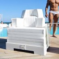 Poltrona galleggiante Trona Luxury bianca di design, made in Italy
