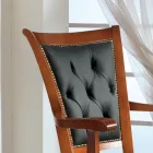 Poltrona Girevole Imbottita in Ecopelle di Lusso Made in Italy - Brigitte Viadurini