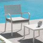 Poltrona Impilabile da Giardino in Acciaio Made in Italy 2 Pezzi – Aberdeen Viadurini
