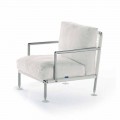 Poltrona Moderna di Design in Acciaio e PVC Nero o Bianco da Esterno - Ontario2