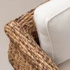 Poltrona Outdoor in Intreccio di Banano con Cuscini – Legolas Viadurini