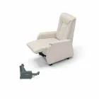 Poltrona relax alzapersona a 2 motori di design Rosa, made in Italy Viadurini
