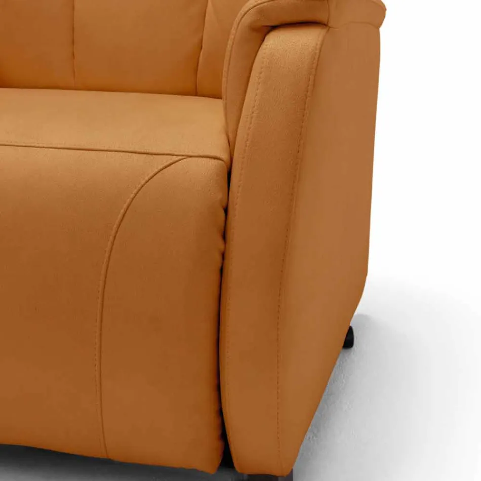 Poltrona relax alzapersona a 2 motori di design Rosa, made in Italy Viadurini