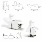 Poltrona relax alzapersona a 2 motori di design Rosa, made in Italy Viadurini