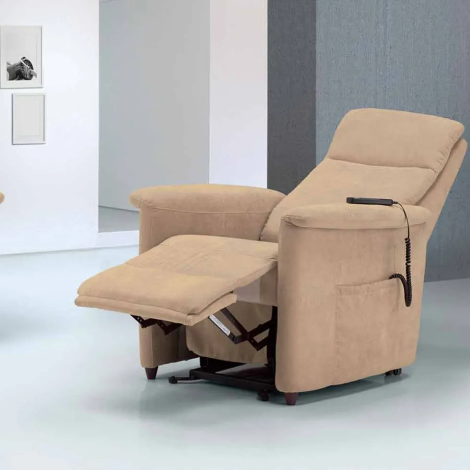 Poltrona relax alzapersona di design Via Firenze 2 motori Viadurini