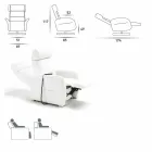Poltrona relax girevole motorizzata 2 motori design made in Italy Bao Viadurini