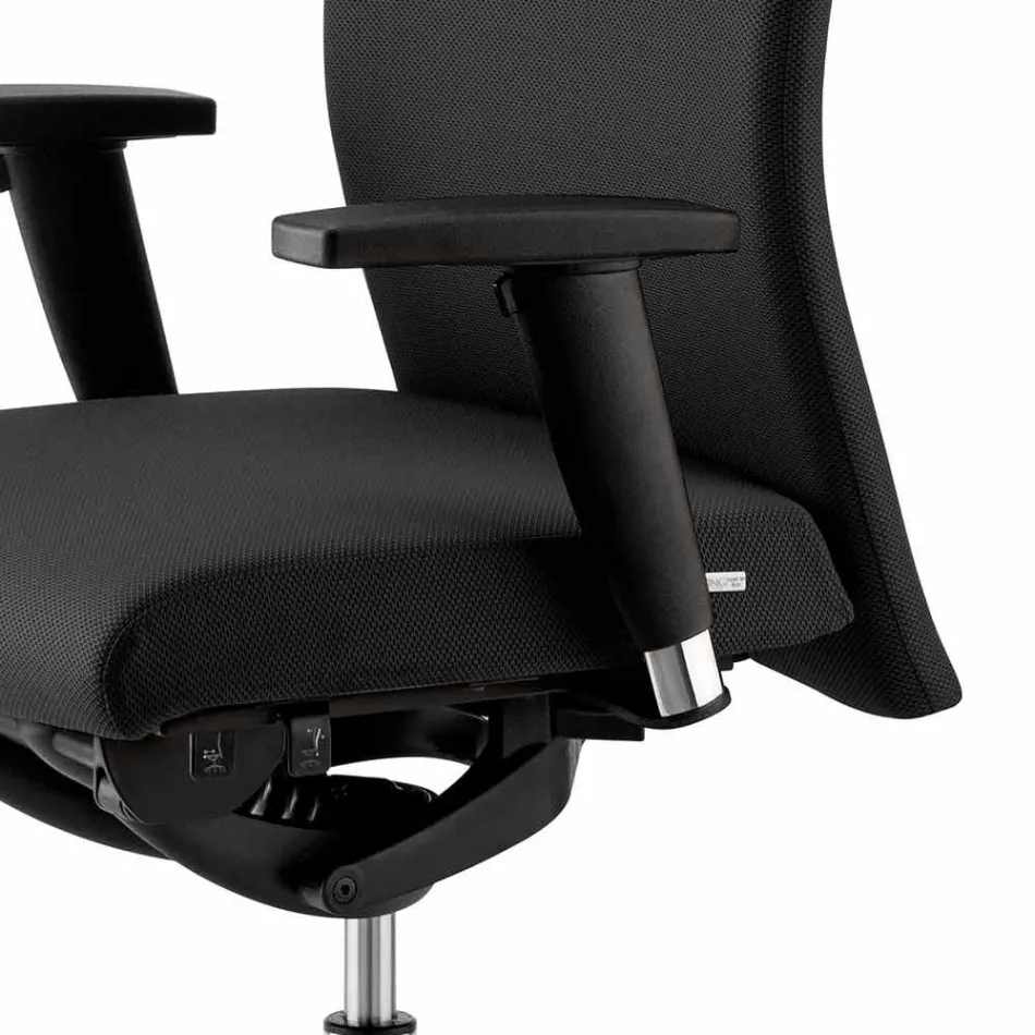 Poltrona Ufficio Design Ergonomica Girevole con Braccioli e Poggiatesta - Romolo Viadurini