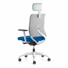 Poltrona Ufficio Ecologica Design Ergonomico Girevole con Poggiatesta - Meliva Viadurini