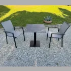 Poltroncina da Esterno Impilabile in Alluminio e Textilene - Mira Viadurini