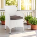 Poltroncina da Esterno Impilabile in Alluminio Rivestita Wicker - Bruma