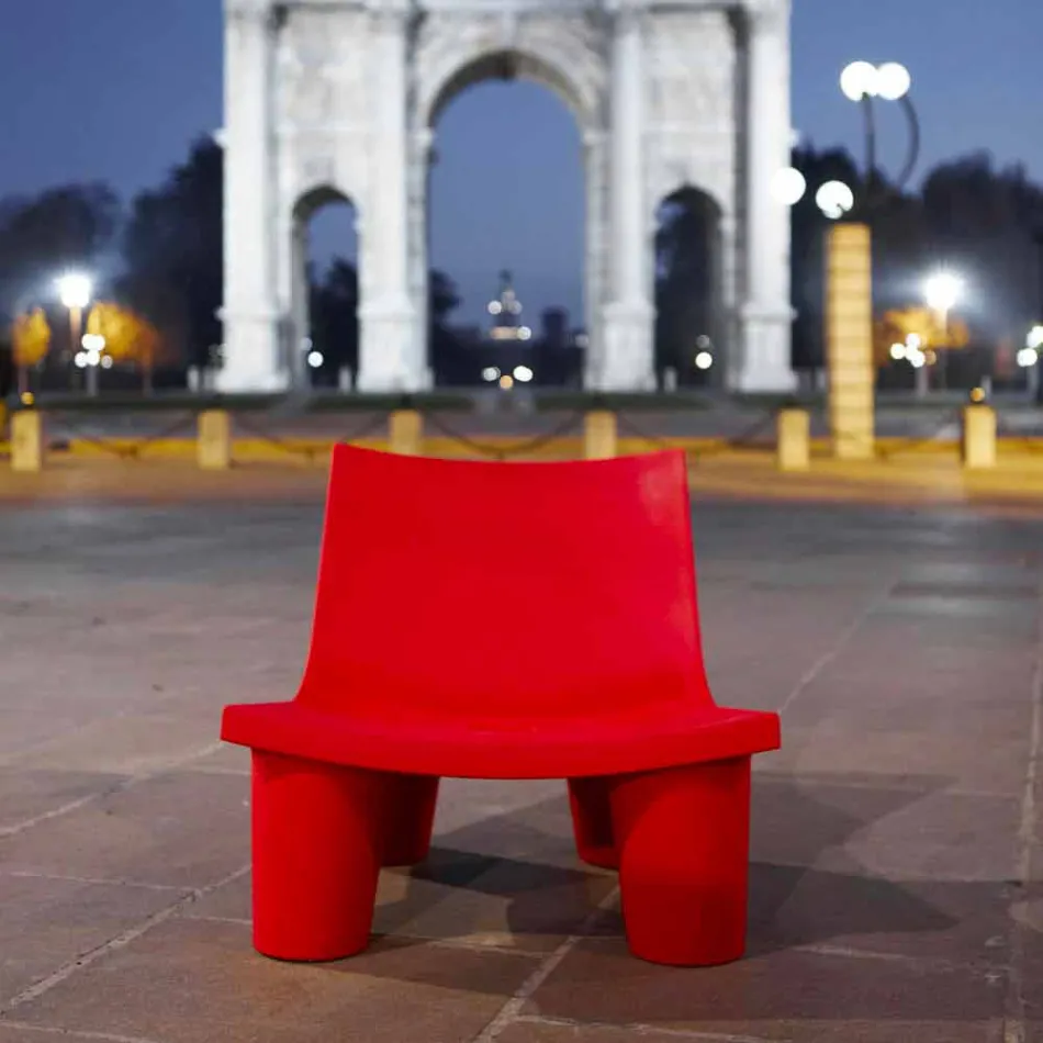 Poltroncina lounge di design Slide Low Lita colorata made in Italy Viadurini