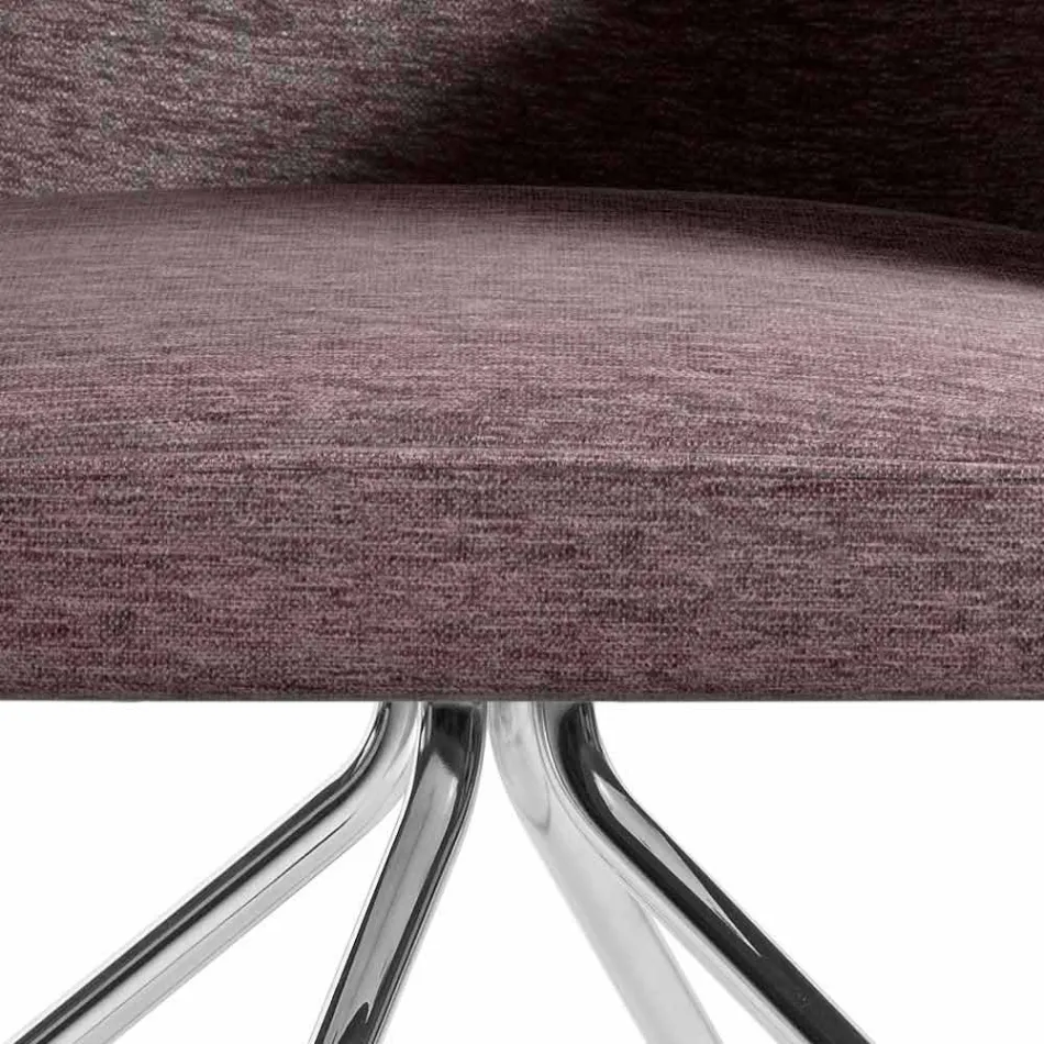 Poltroncina per Ufficio Girevole con Ruote e Braccioli Made in Italy - Felix Viadurini