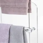 Porta asciugamani da bagno, in plexiglass PMMA Zanica Viadurini