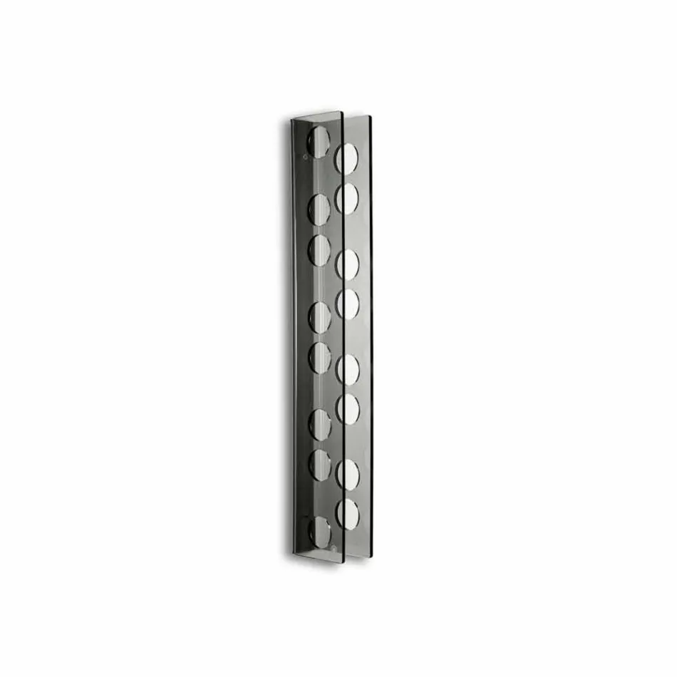 Porta bottiglie da muro fumé Baby small L6xH60xP11cm, design moderno Viadurini