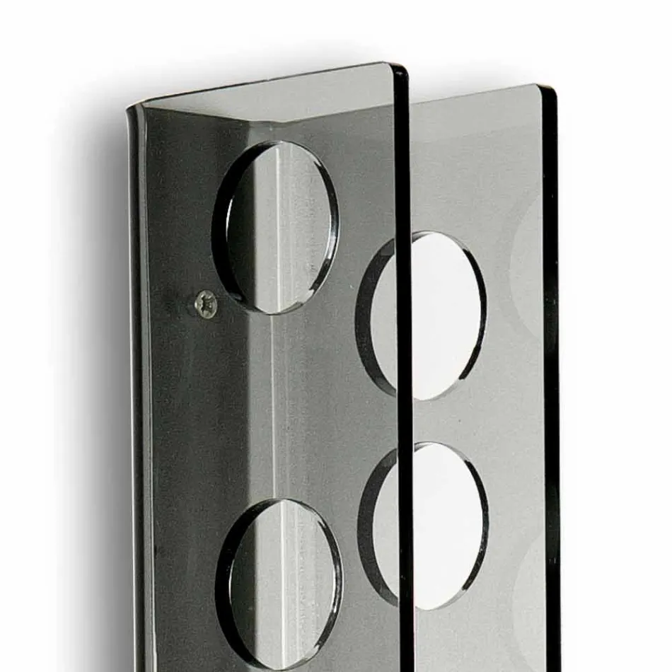 Porta bottiglie da muro fumé Baby small L6xH60xP11cm, design moderno Viadurini