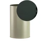 Porta Pellet Cilindrico con Coperchio in Diverse Finiture Made in Italy - Fenicottero Viadurini