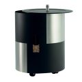 Porta Pellet con Ruote e Coperchio Realizzato in Metallo Made in Italy - Cicogna