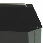 Porta Pellet in Metallo con Ruote e Coperchio Made in Italy - Gazza Viadurini