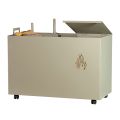 Porta Pellet Rettangolare in Metallo con 4 Ruote Made in Italy - Aquila