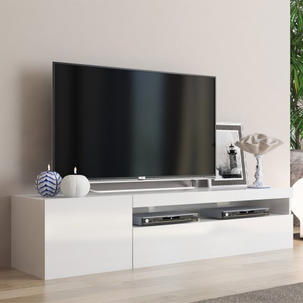 Porta Tv in Legno da Soggiorno Design Italiano con Vano a Giorno - Suzana Viadurini
